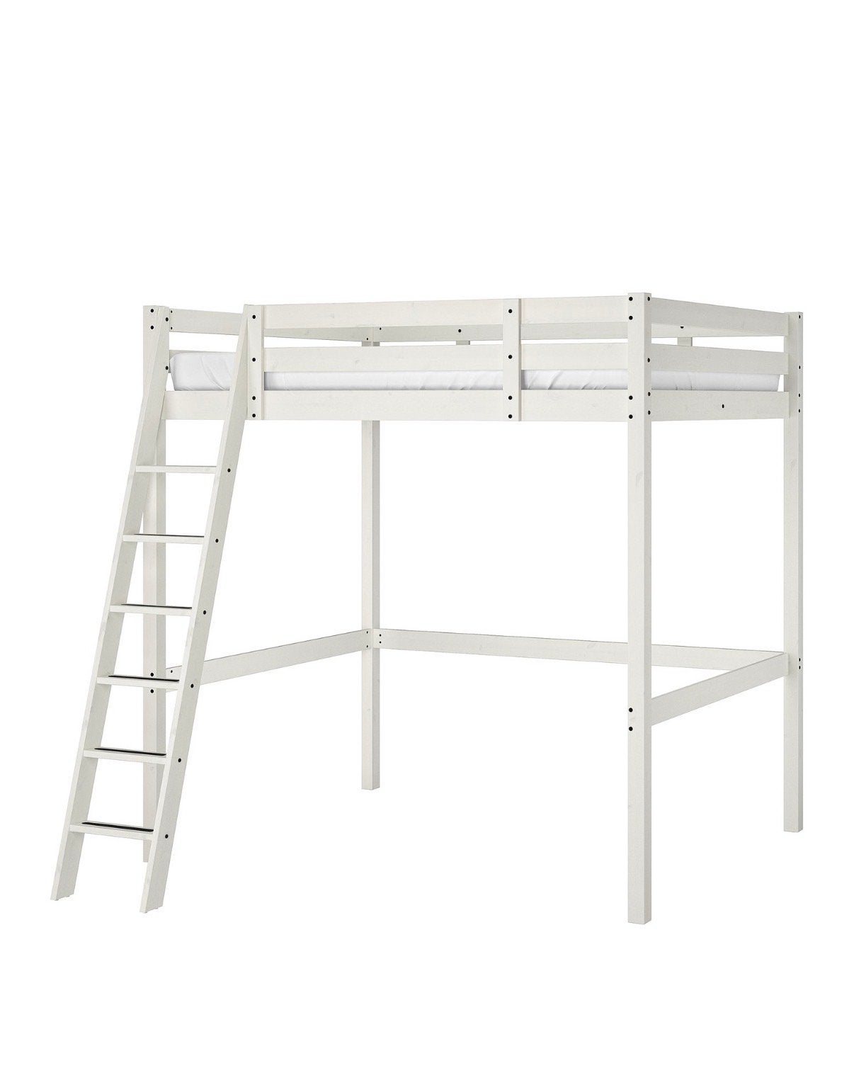 Storå witte hoogslaper met ladder, Huis en Inrichting, Slaapkamer | Stapelbedden en Hoogslapers, Ophalen, Hoogslaper, Tweepersoons