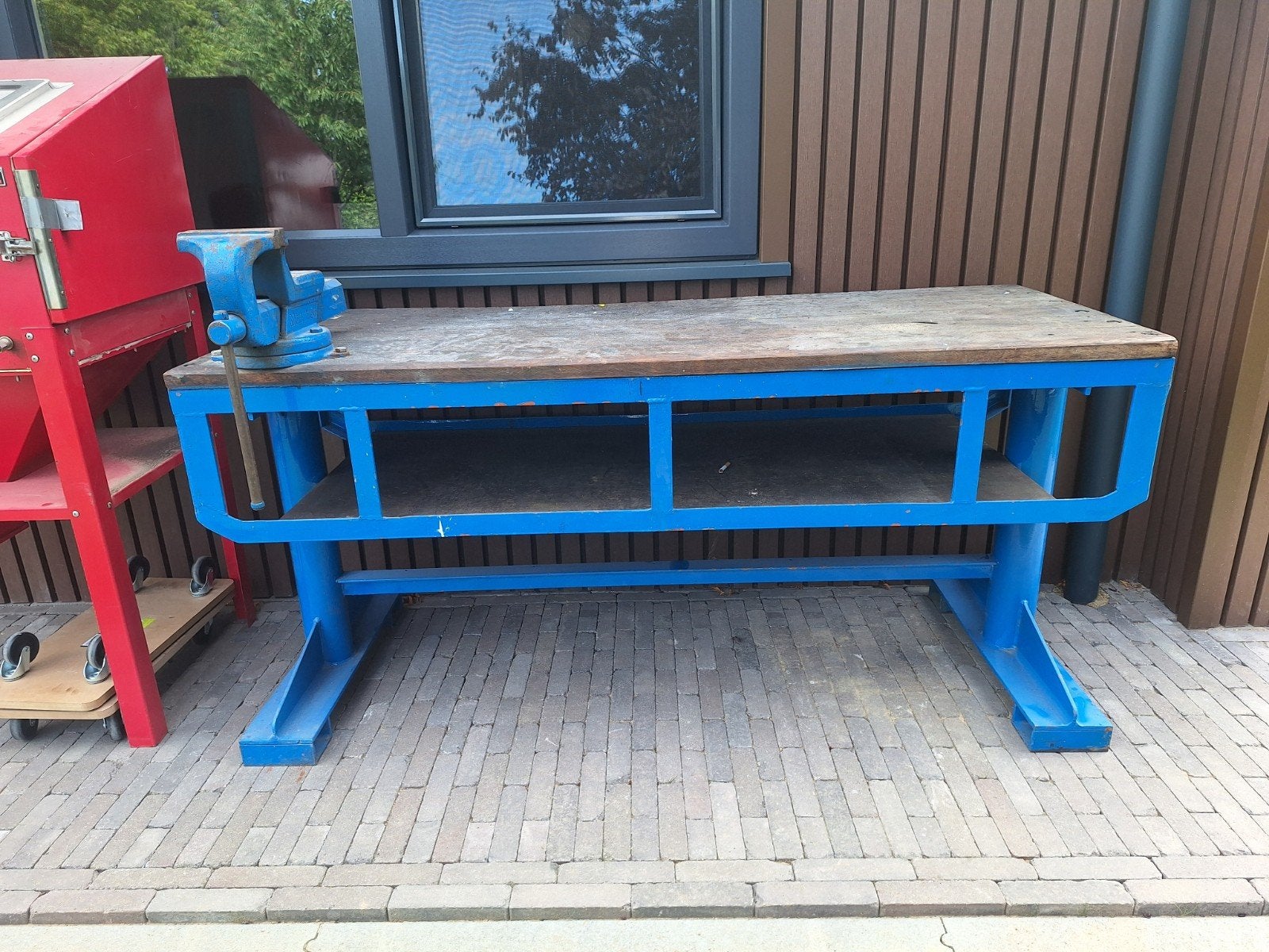 Robuuste werkbank 70x175x83 cm (zonder bankschroef), Ophalen, Gebruikt, Bankschroef