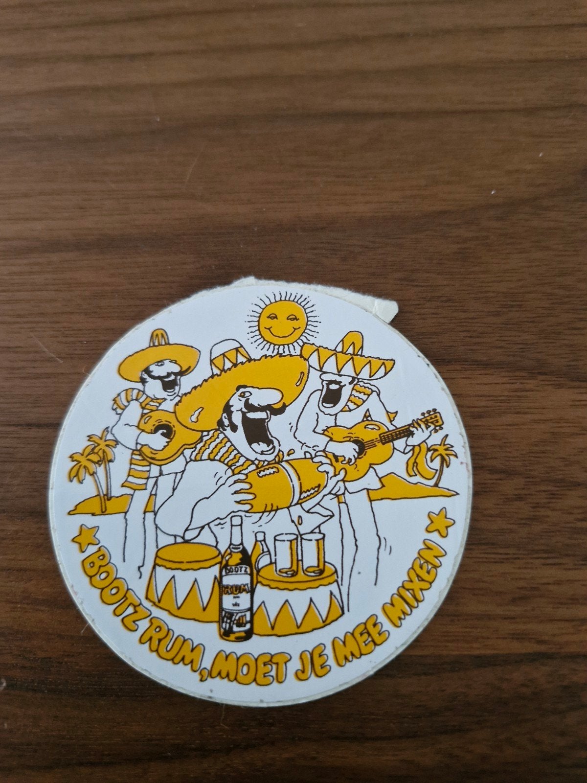 11807 Vintage Bootz Rum Sticker - Moet je mee mixen, Verzamelen, Ophalen of Verzenden, Zo goed als nieuw, Merk