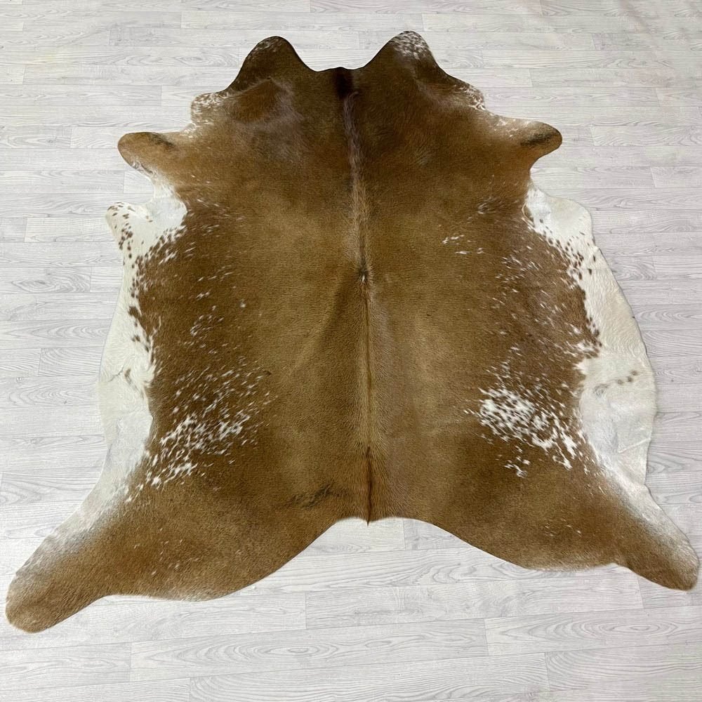 Koeienhuid bruin wit 215x205cm | Lederstore, Landelijk, modern, Scandinavisch, industrieel, 200 cm of meer, Overige vormen, Bruin