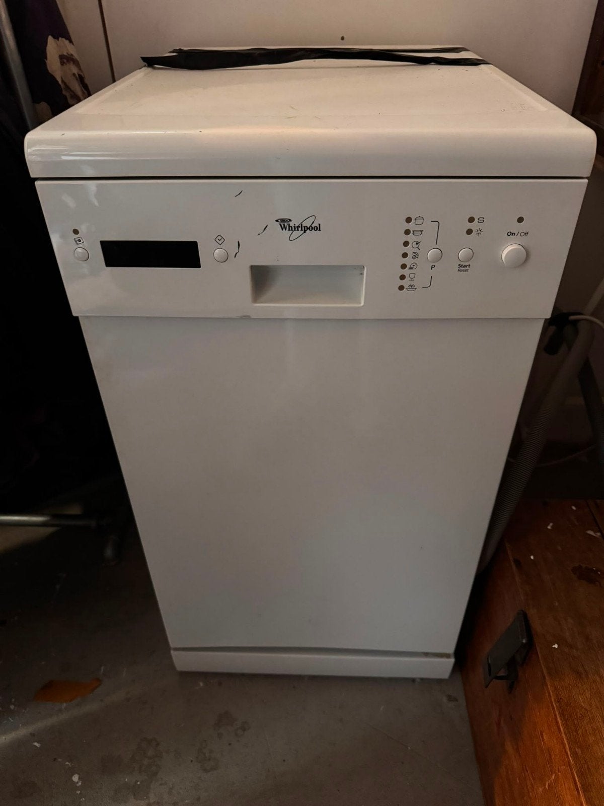 Whirlpool vrijstaande vaatwasser, Witgoed en Apparatuur, Vaatwasmachines, Ophalen, Gebruikt, 85 tot 90 cm, Eco programma