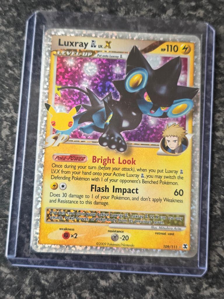 Luxray GL LV.X Pokémon Kaart 109/111 Platinum Arceus, Ophalen of Verzenden, Zo goed als nieuw, Losse kaart, Foil