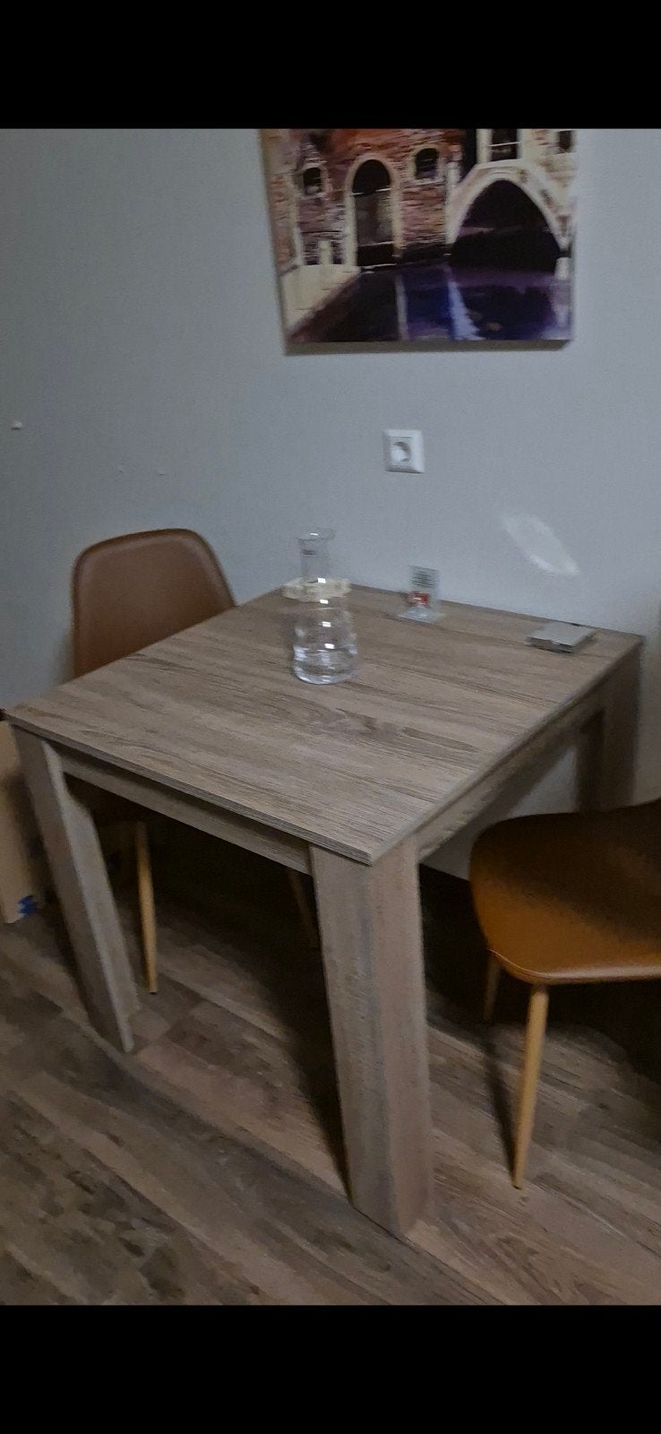 Tekoop Houten vierkanten tafel 80x80, Ophalen, Vierkant, Zo goed als nieuw, 75 cm of meer