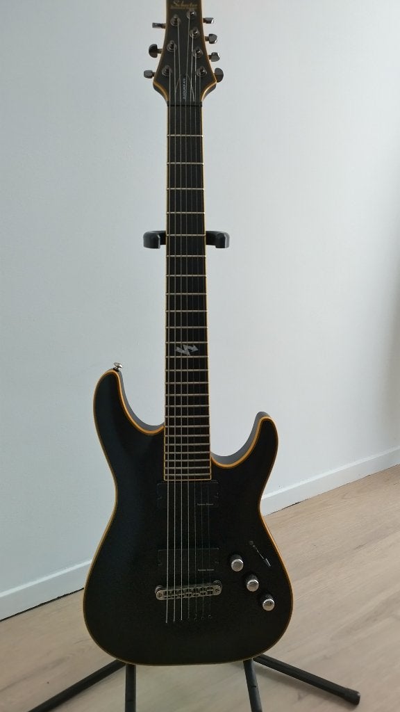 Schecter ATX C-7 Blackjack, Muziek en Instrumenten, Ophalen, Zo goed als nieuw, Solid body, Overige merken