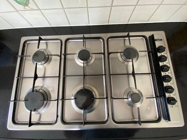 kookplaat gas 6-pits Pelgrim, Ophalen, Gebruikt, Inbouw, Gas
