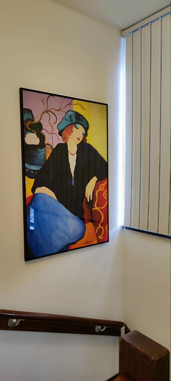 Gamaakt door Tarkay - Kleurrijk modern schilderij, Ophalen, Figuren, Ingelijst, Olieverf