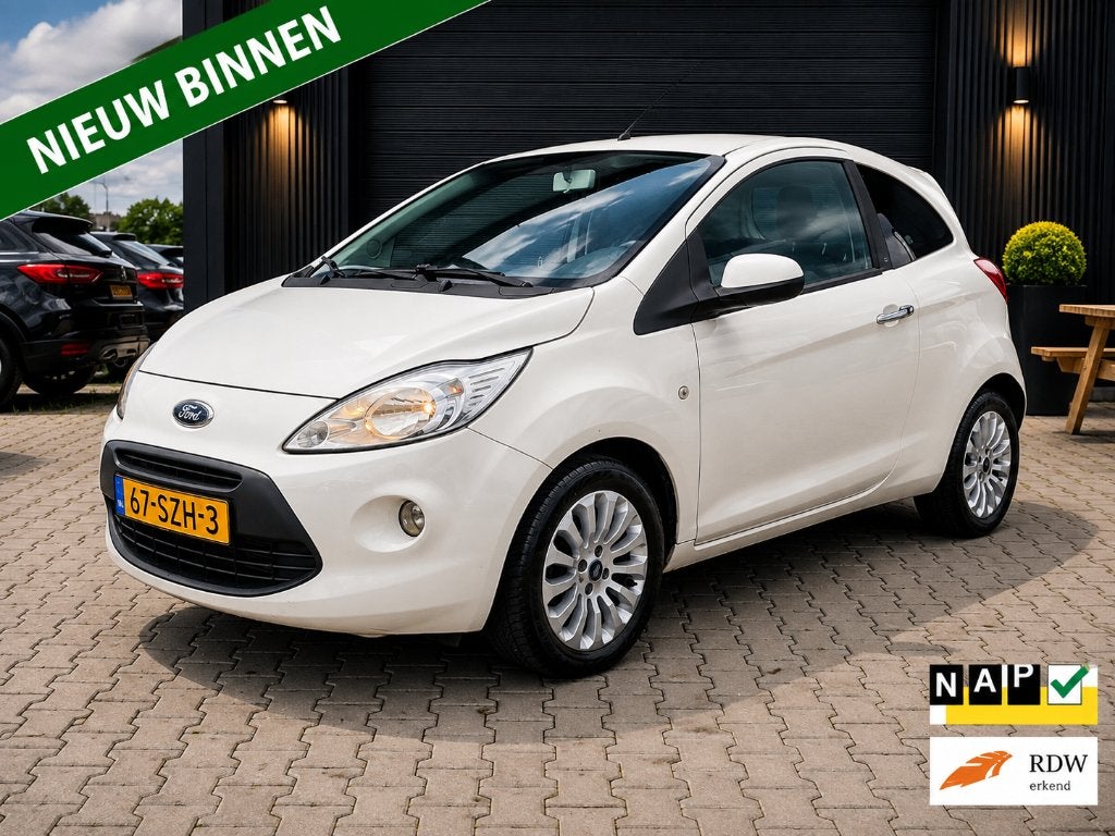 Ford Ka 1.2 Titanium BJ 2012, D-riem verv. Airco, RIJKLAAR!!, Auto's, Voorwielaandrijving, Euro 5, Stof, 4 cilinders