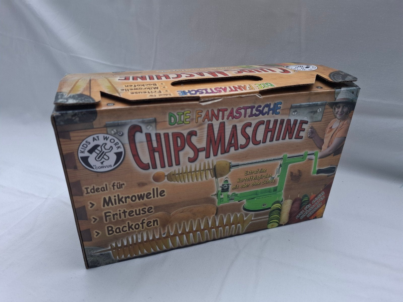 Chips-Maschine: Spiraalsnijder voor aardappelen en groenten, Ophalen of Verzenden, Zo goed als nieuw