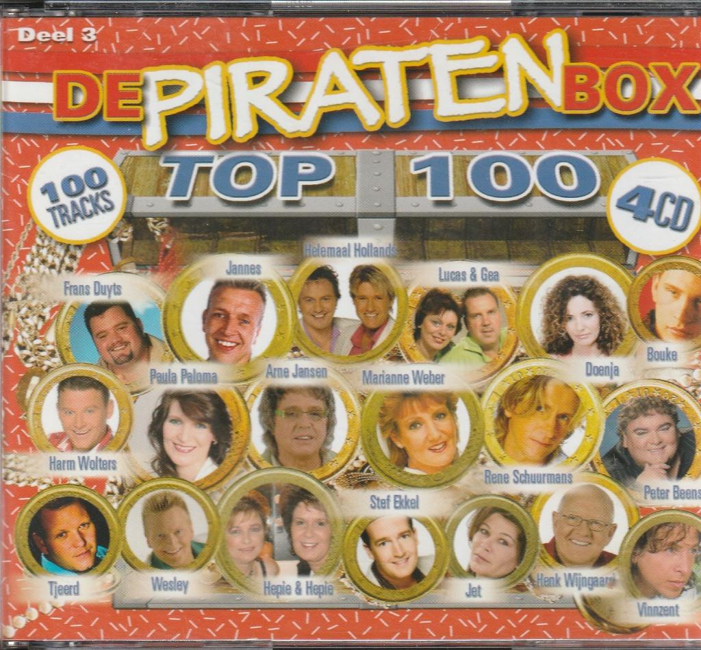 De Piraten Top 100 Deel 3  ( 4 cd box ), Verzenden, Zo goed als nieuw, Levenslied of Smartlap