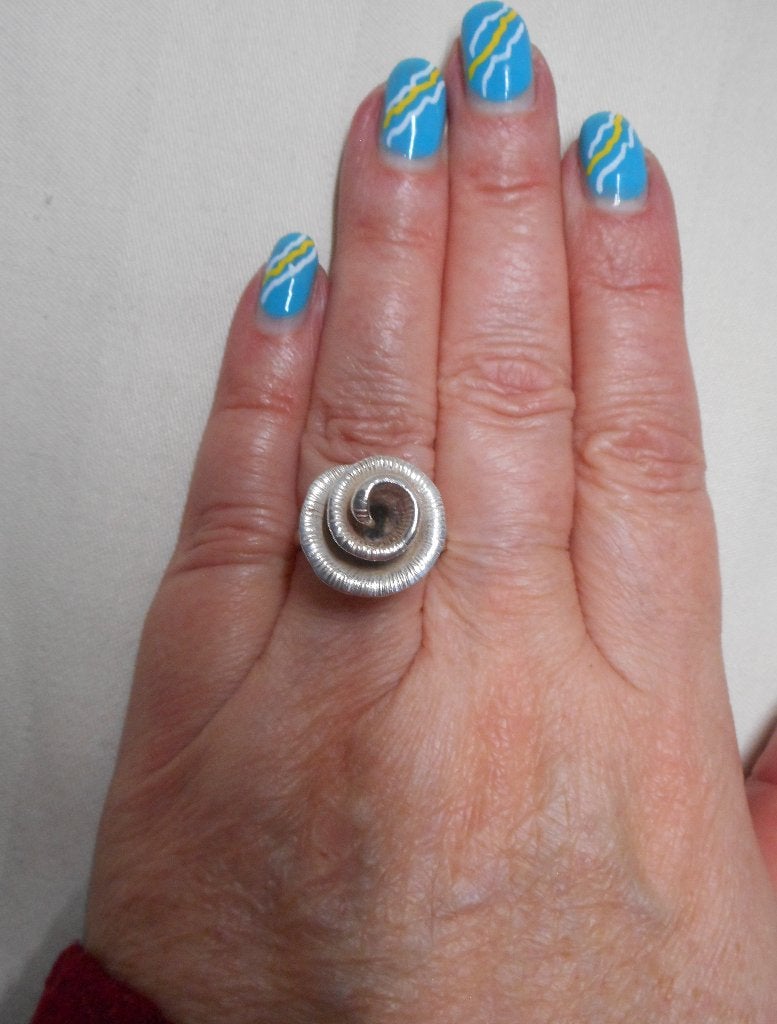 Zilveren modernist ring maat 17.25 nr.782