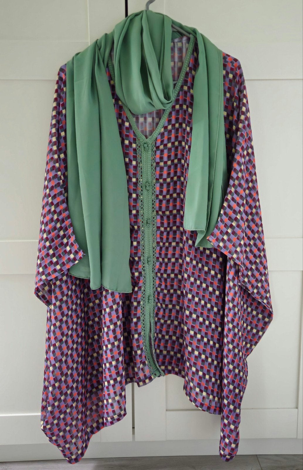 Diamantine Femme Kaftan/tuniek met bijpassende - Maat TU, Diamantine Femme, Ophalen of Verzenden, Zo goed als nieuw, Meerkleurig