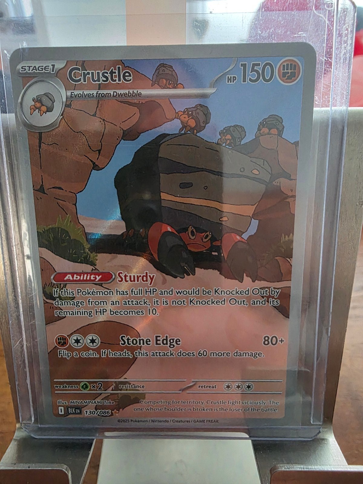Pokemon crustle full art, Ophalen of Verzenden, Zo goed als nieuw