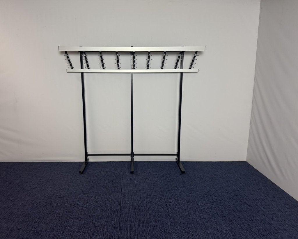 Staande kapstok, aluminium/zwart, H 177 x B 190 cm., Ophalen, Gebruikt, Metaal, Staande kapstok