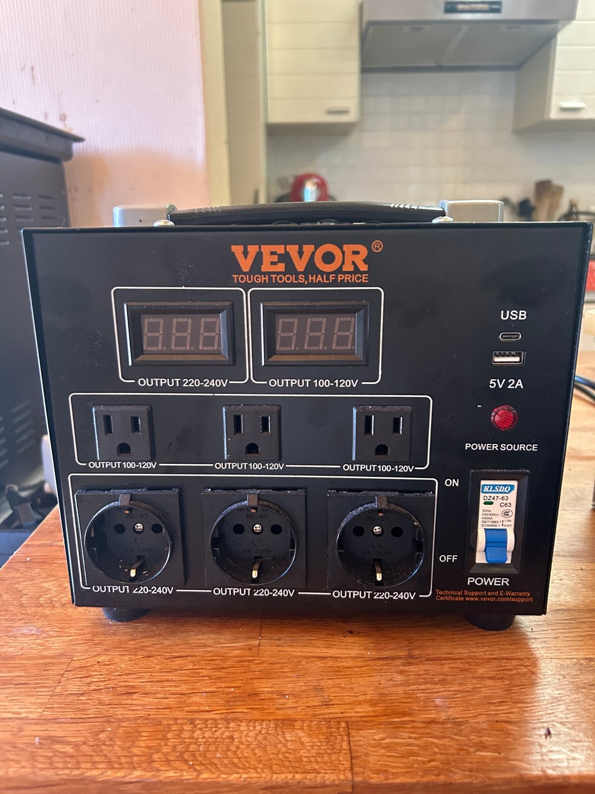 Vevor SV-5000VA Voltage Converter / transformator, Ophalen of Verzenden, Zo goed als nieuw