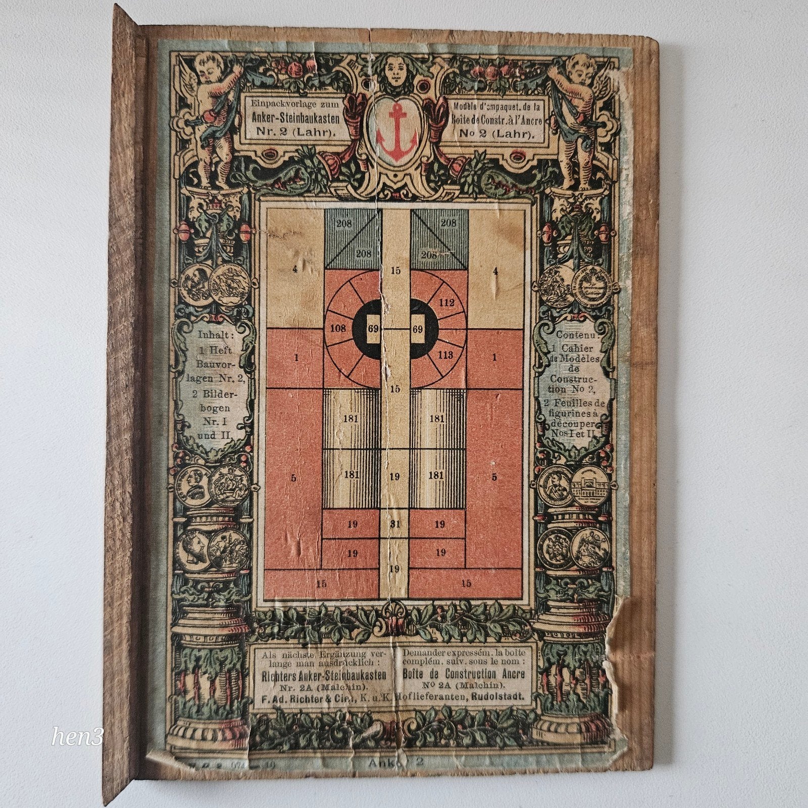 Antieke Richter's Anker Steenbouwdoos - No. 2, Ophalen of Verzenden