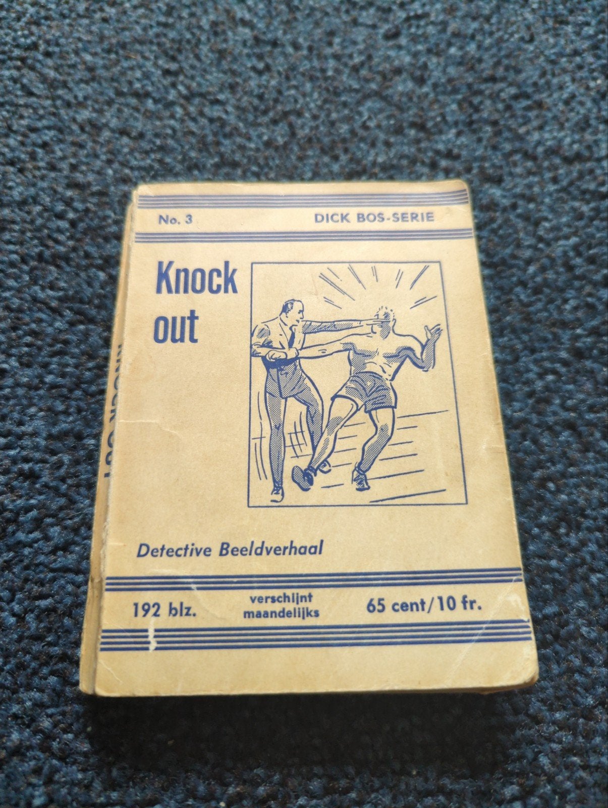 Dick Bos-Serie nummer 3: Knock Out  detective, Eén stripboek, Ophalen of Verzenden, Gelezen, Alfred Mazure