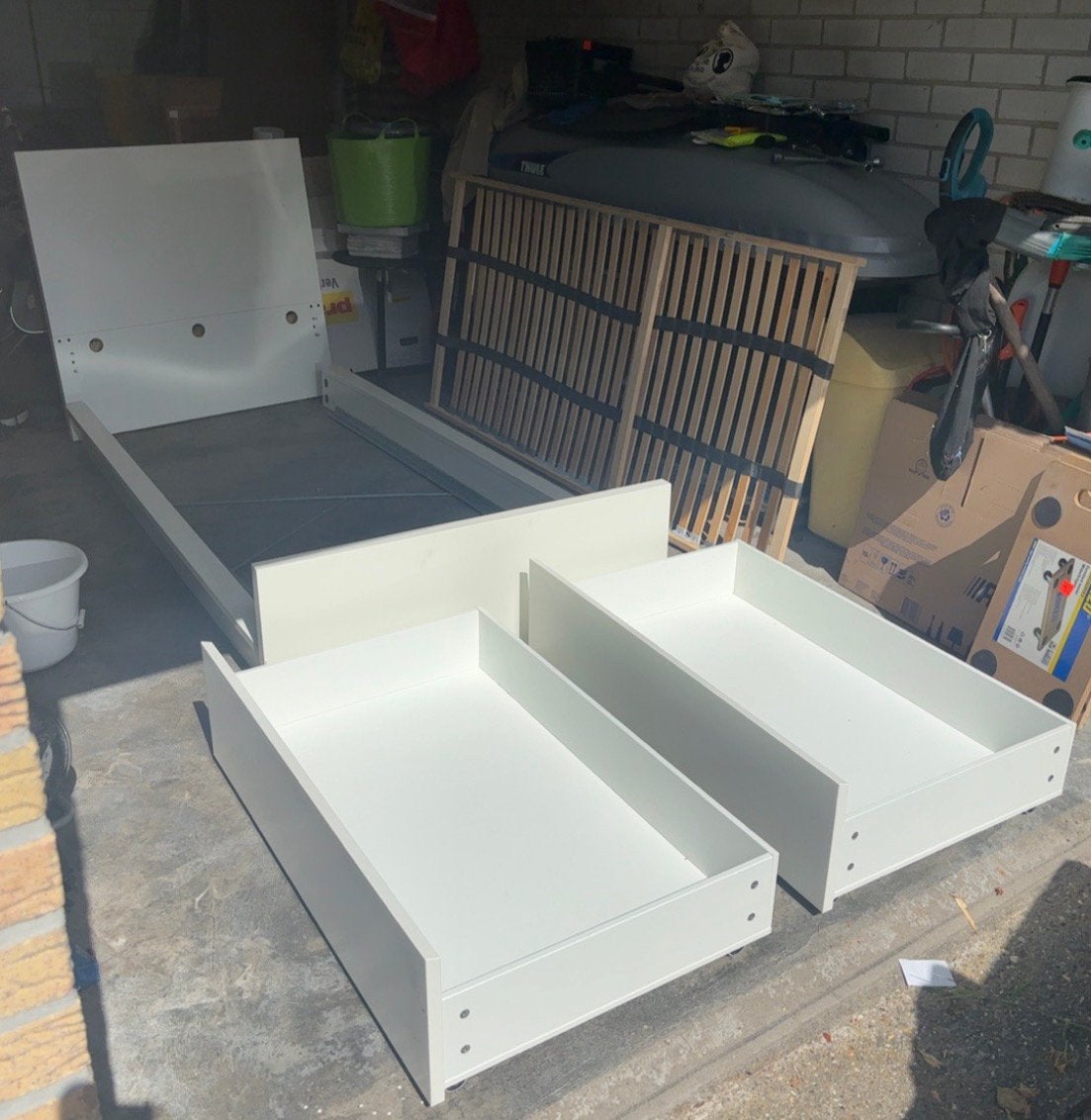 IKEA MALM bed 90  200 cm met 2 lades, Ophalen, Gebruikt, 90 cm, Eenpersoons
