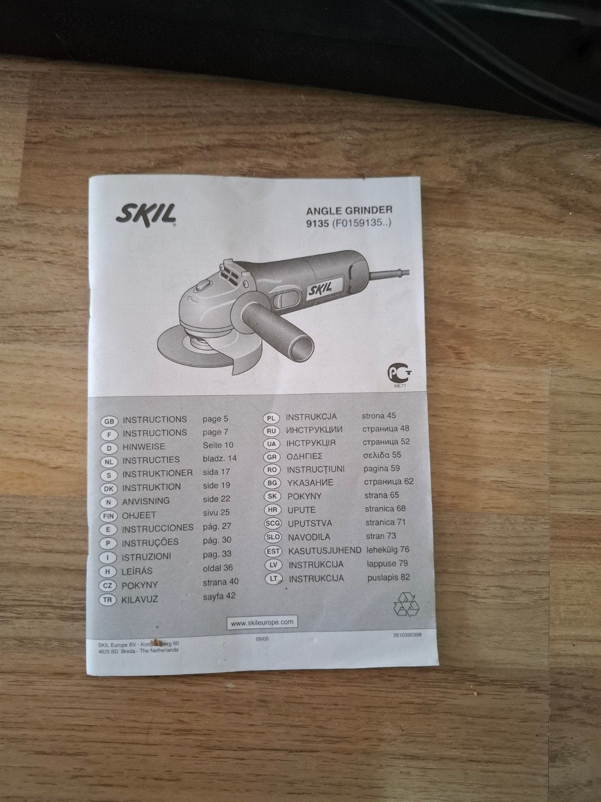 SKIL Haakse Slijper 9135 (600W) met Koffer en Schijven, Ophalen, Gebruikt