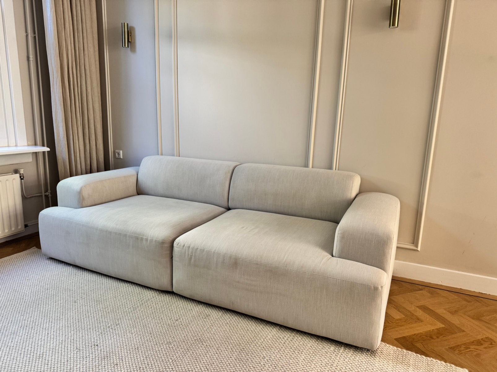 Westwing Melva - 3 zits bank, Ophalen, 250 tot 300 cm, Gebruikt, 100 tot 125 cm