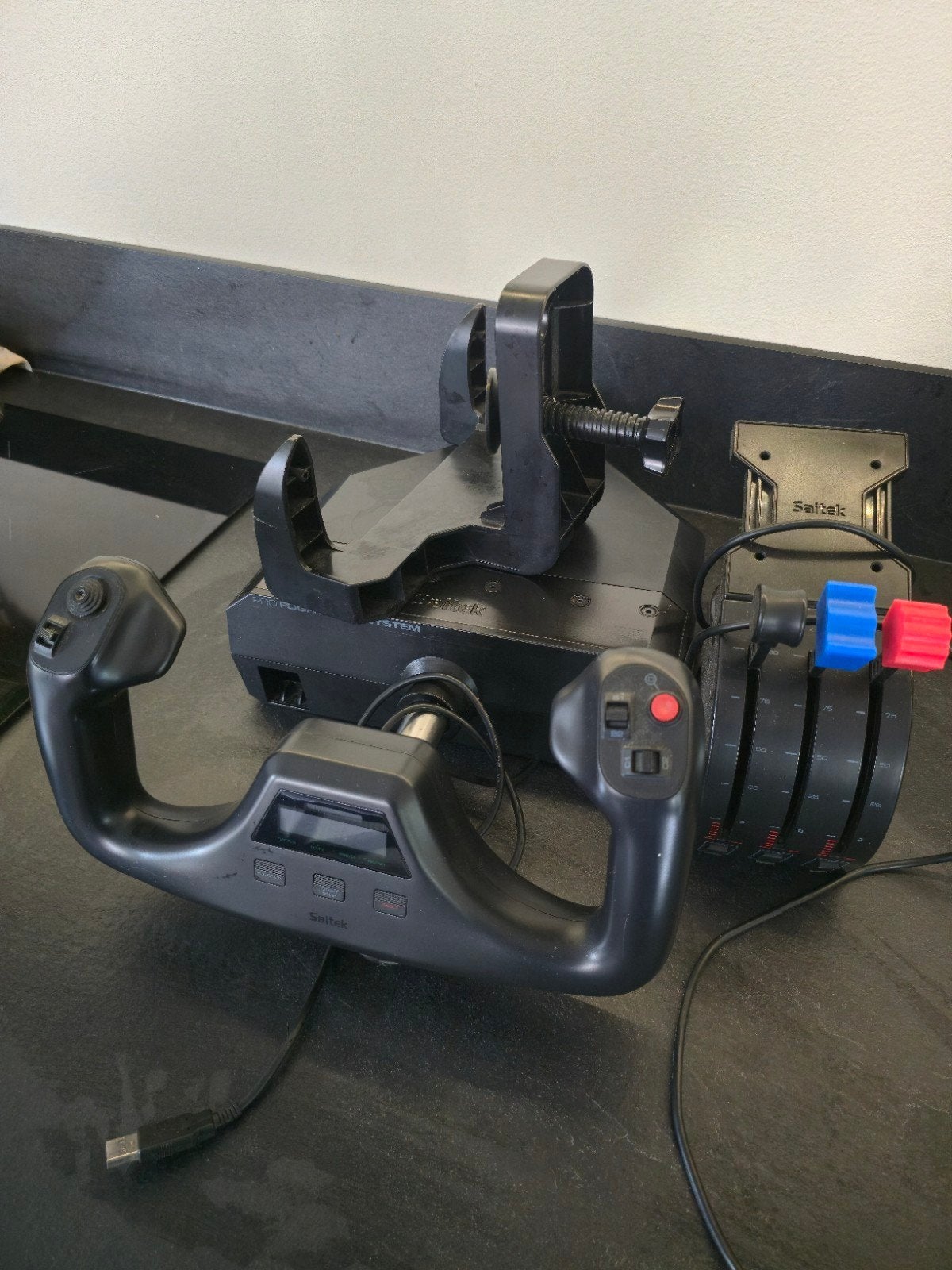 Saitek Pro Flight Yoke System - Vliegsimulator Controller, Online, Gebruikt, 1 speler, Ophalen of Verzenden