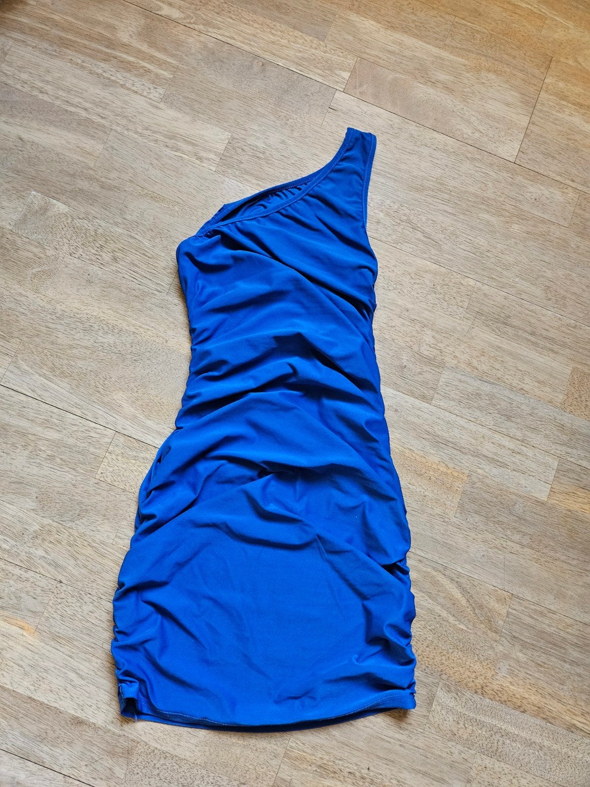 One shoulder jurkje, Kleding | Dames, Blauw, Ophalen of Verzenden, Zo goed als nieuw, Maat 36 (S)