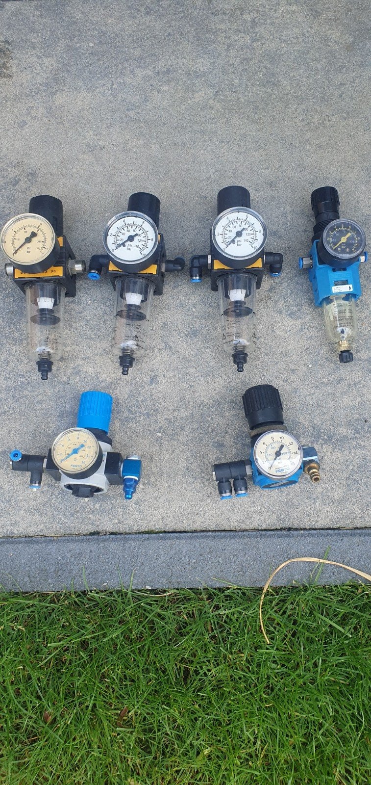 Festo Drukregelaars met Manometer en Waterafscheider, Ophalen of Verzenden