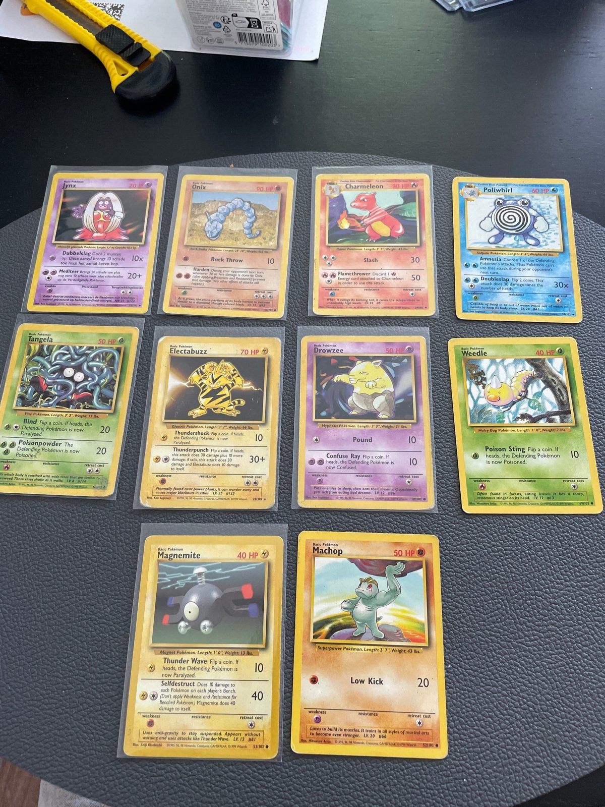 Pokémon Kaarten Set - 9 Vintage Kaarten, Ophalen of Verzenden, Gebruikt, Meerdere kaarten