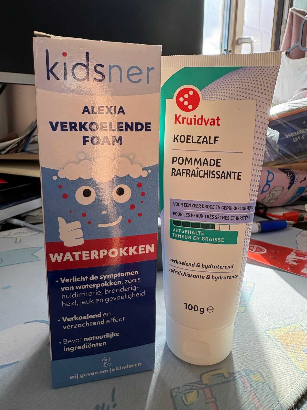 Kidsner Alexia Verkoelende Foam & Kruidvat Koelzalf, Ophalen of Verzenden, Zo goed als nieuw