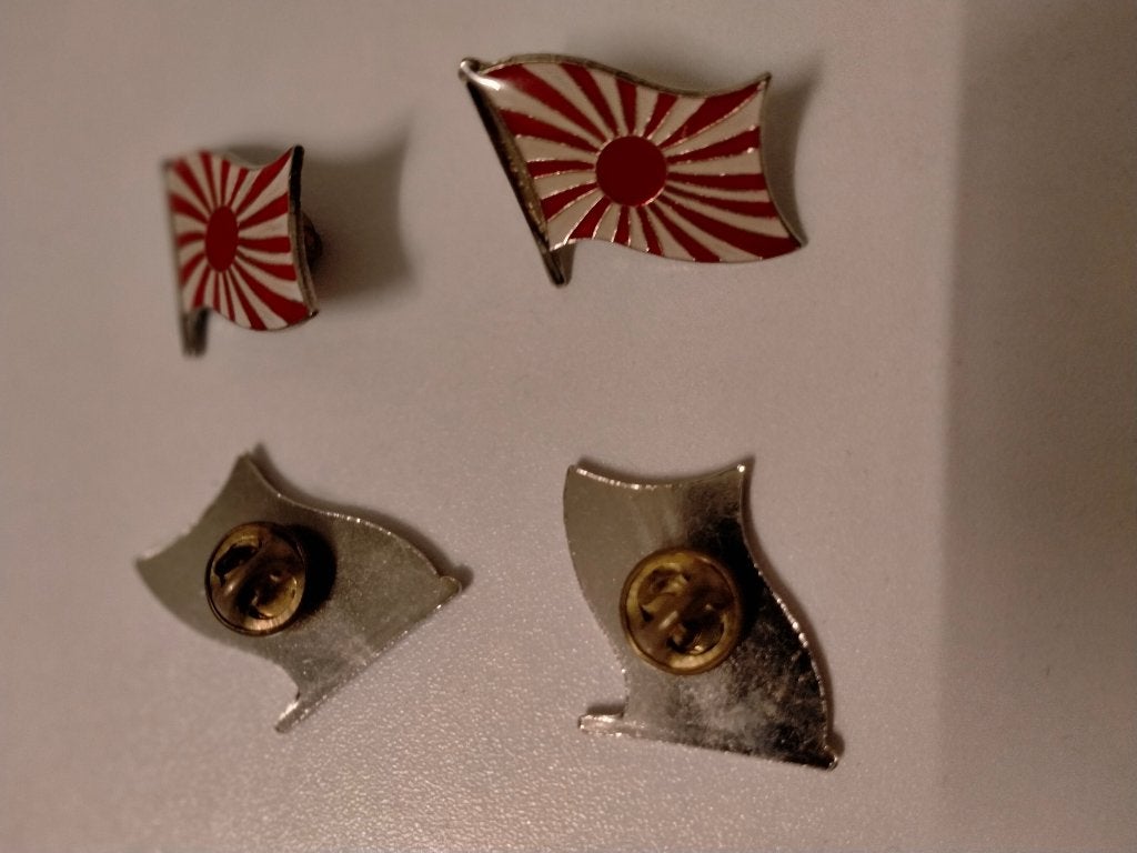 Japan Nippon vlag logo pin land van de Rijzende zon, Verzenden, Gebruikt