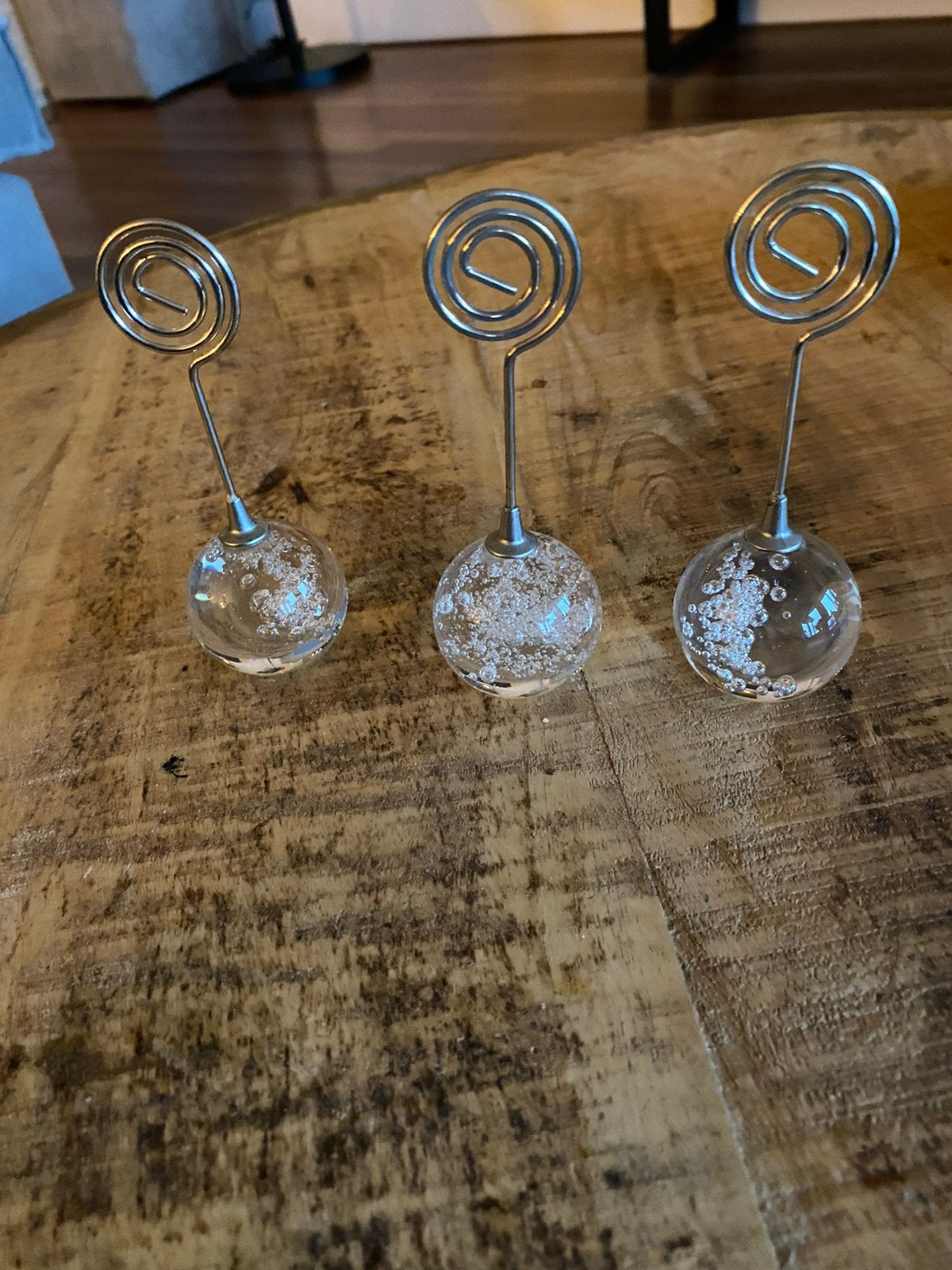 Zgan - 3 leuke Foto / kaart houdertjes, Ophalen of Verzenden, Zo goed als nieuw, Glas