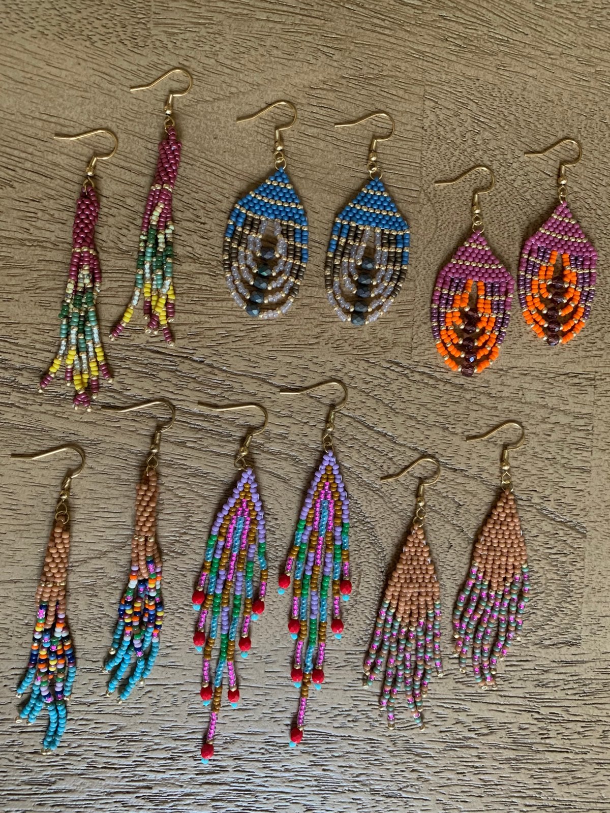 Handgemaakte oorbellen Ibiza-style, Sieraden, Tassen en Uiterlijk, Oorbellen, Overige materialen, Hangers, Overige kleuren, Nieuw
