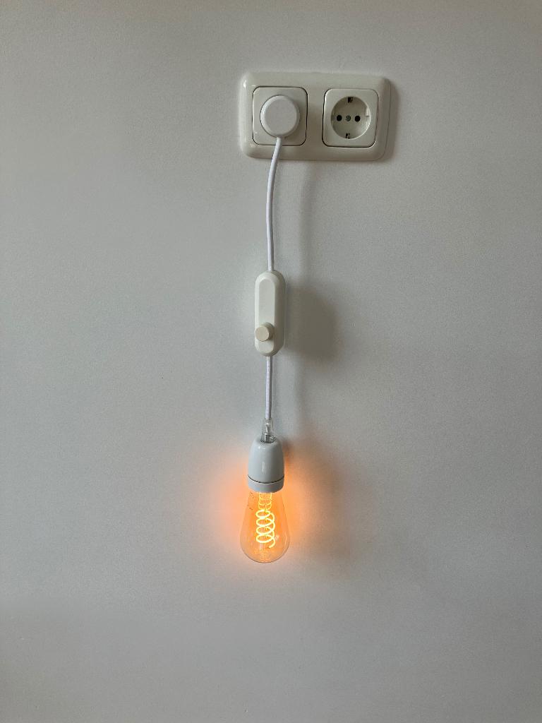Sfeerlamp met dimmer - stekkerlamp minimalistisch, Huis en Inrichting, Ophalen of Verzenden, Zo goed als nieuw, Glas, Modern minimalistisch