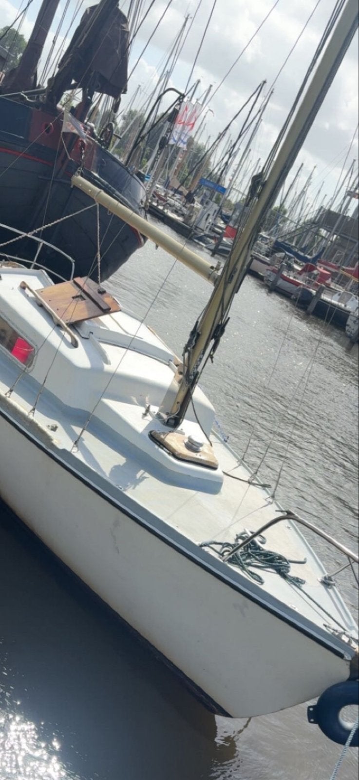 Zeilboot mast, Ophalen, Gebruikt, Zeilboot