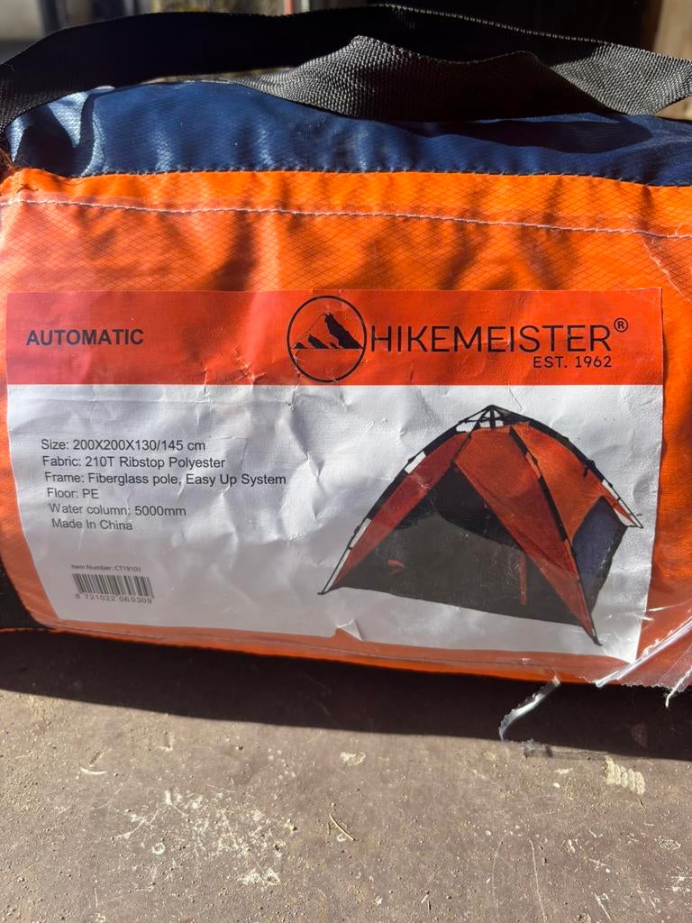Hikemeister tent nieuw, Ophalen, Tot en met 3