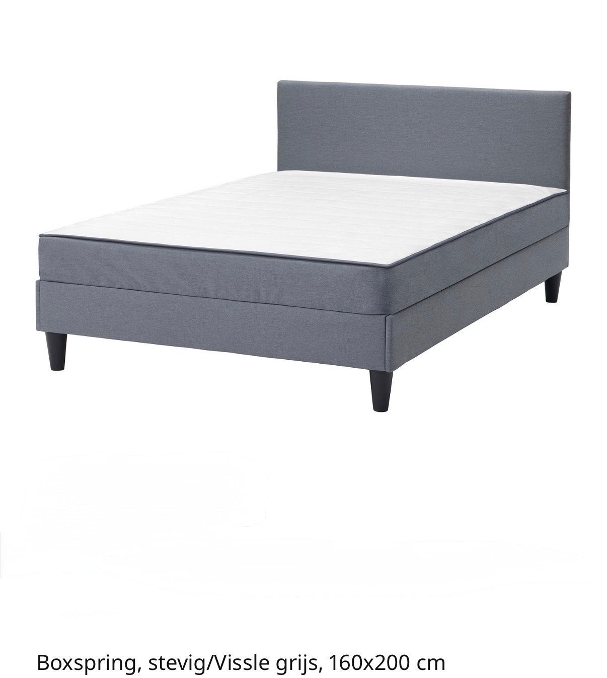 Tweepersoonsbed 160x200 cm - Grijs, Ophalen, Tweepersoons, Zo goed als nieuw, 200 cm