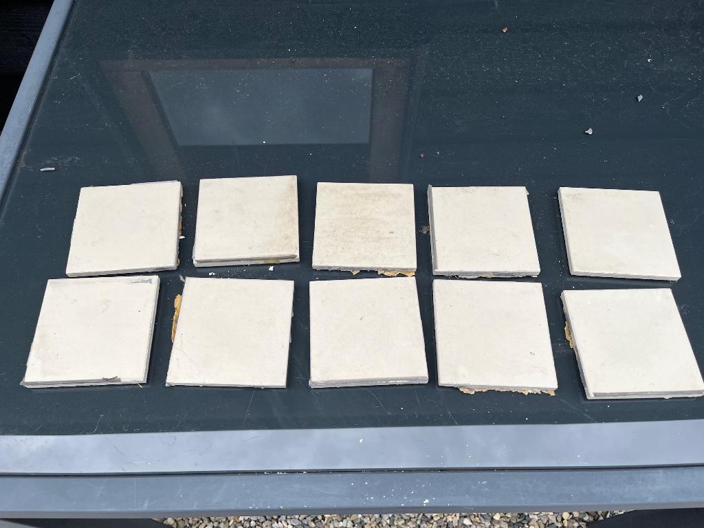 Vintage Winkelmans tegeltjes wit (creme) 10x10 cm, Doe-het-zelf en Verbouw, Tegels, Gebruikt, Minder dan 20 cm, Minder dan 5 m²