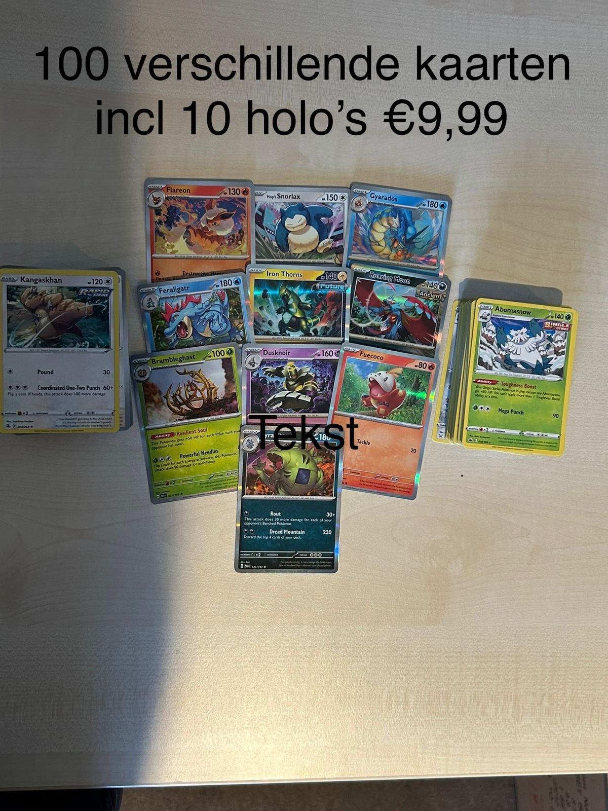Foto 2 van 100 verschillende pokemon kaarten €7,99