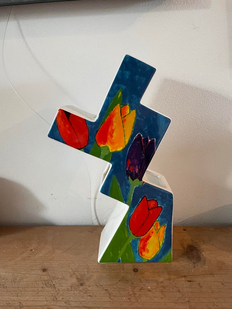 Unieke vaas Schoonhoven Keramiek m- Janine Lokhorst, Antiek en Kunst, Ophalen of Verzenden