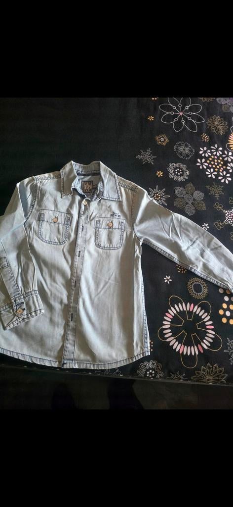 Jongens overhemd spijker (maat 122-128), Kinderen en Baby's, Kinderkleding | Maat 128, Ophalen of Verzenden, Jongen, Overhemd of Blouse