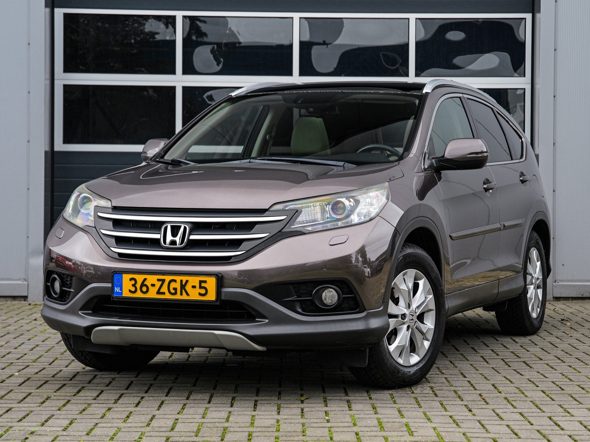 Honda CR-V 2.0 AWD Executive | Leder | Panoramadak | Camera, Auto's, Euro 5, Gebruikt, Beige, 4 cilinders