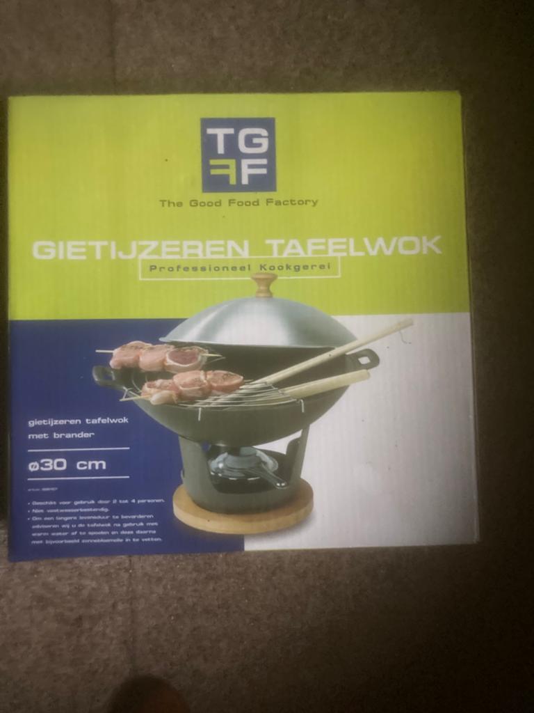 Tafelwok gietijzeren, Ophalen of Verzenden, Nieuw