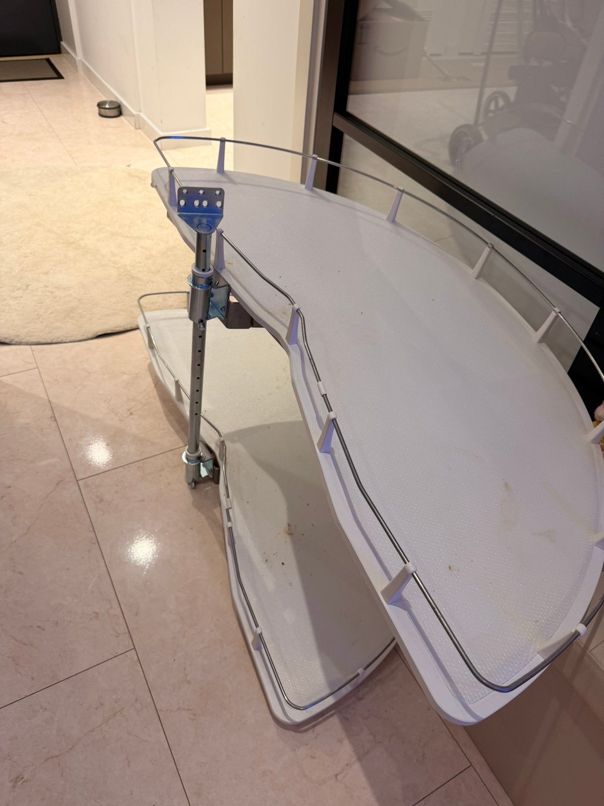 Hoekkast carrousel / draaiplateau voor keuken, Huis en Inrichting, Keuken | Keukenelementen, Ophalen, Zo goed als nieuw, Wit