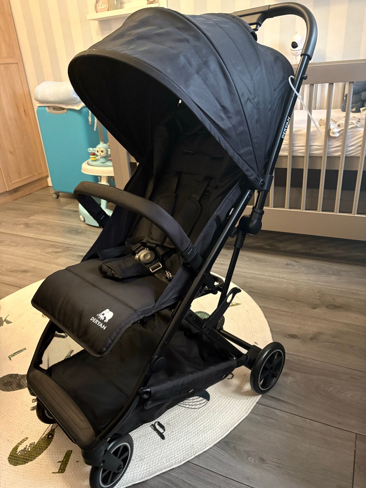 DERYAN Air-Buggy Zwart - Nieuw en ongebruikt!, Ophalen, Nieuw, Overige merken, Verstelbare rugleuning