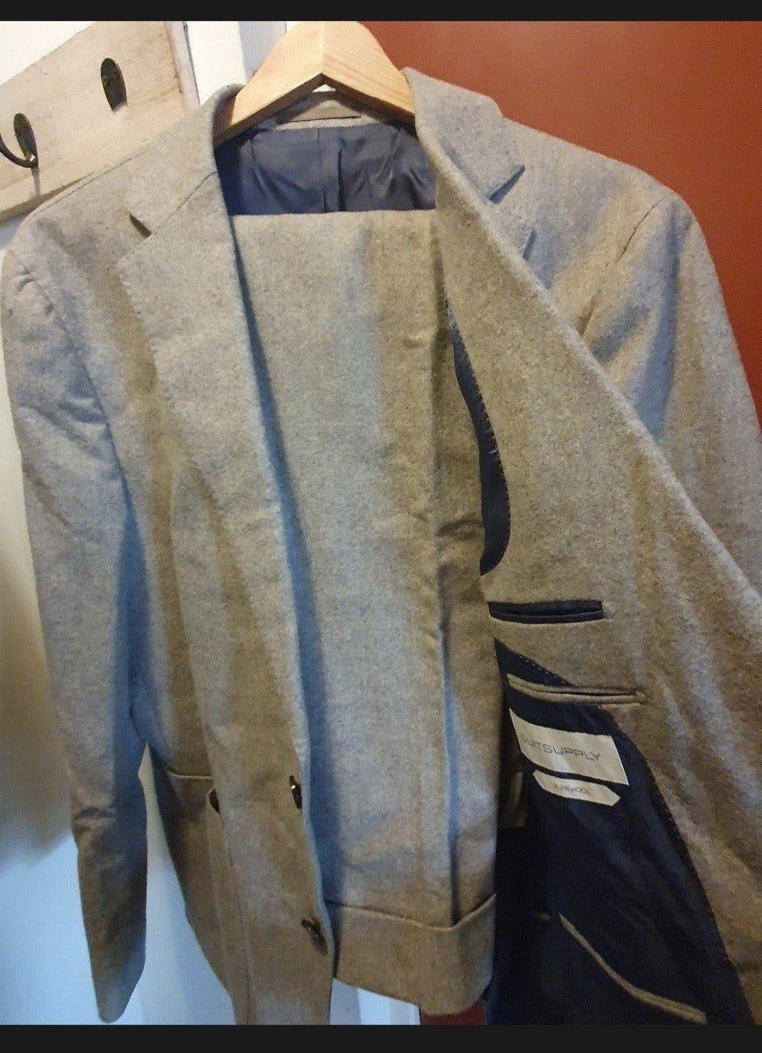 Suitsupply Havana pak 100% wol - Maat 50, Ophalen, Maat 48/50 (M), Zo goed als nieuw, Grijs