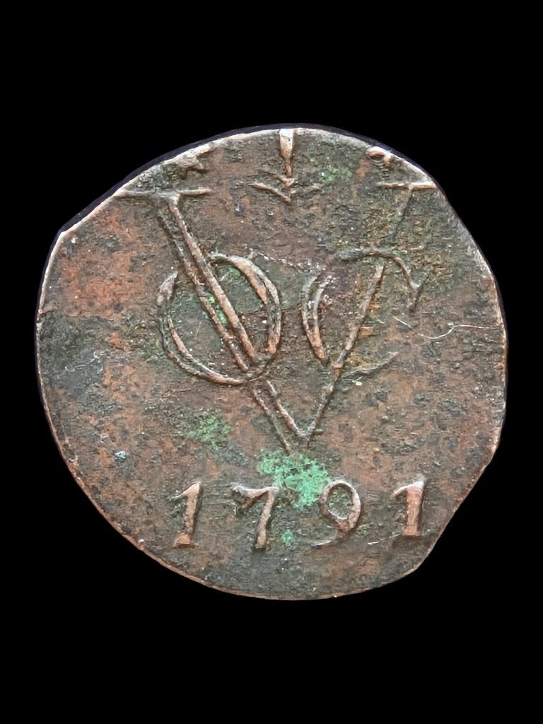 VOC Duit Gelderland 1791, Postzegels en Munten, Ophalen of Verzenden, Vóór koninkrijk, Overige waardes, Losse munt