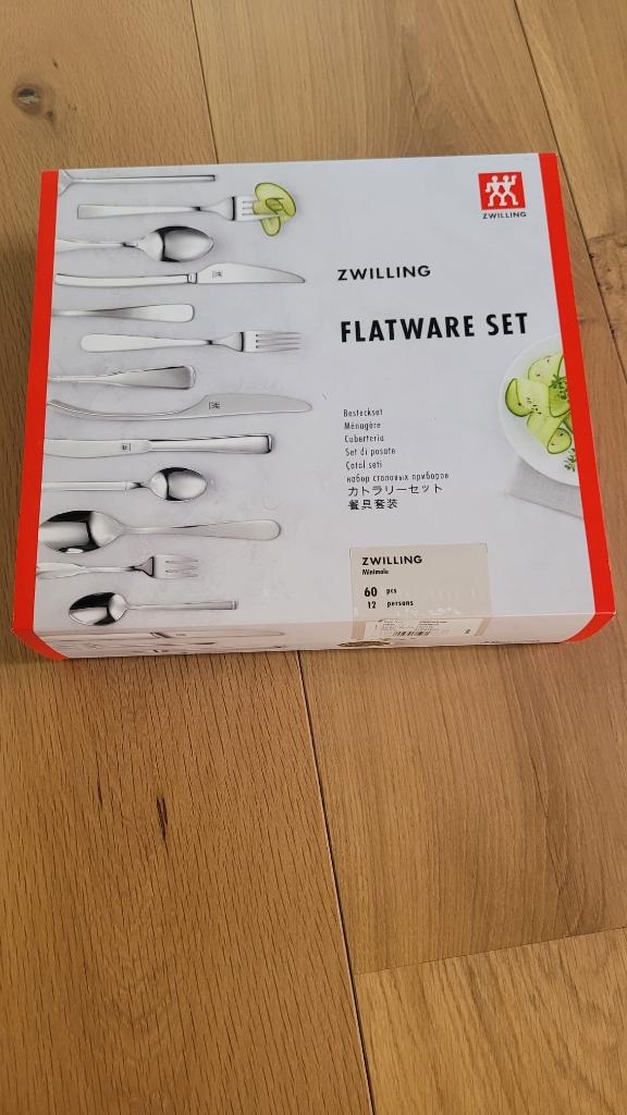 Zwilling bestekset nieuw  - 60 stuks, Huis en Inrichting, Keuken | Bestek, Ophalen of Verzenden, Nieuw, Rvs of Chroom