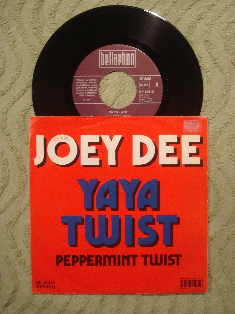 Joey Dee 7" Vinyl Single: ‘Yaya twist’ (Duitsland), Ophalen of Verzenden, Zo goed als nieuw, Pop