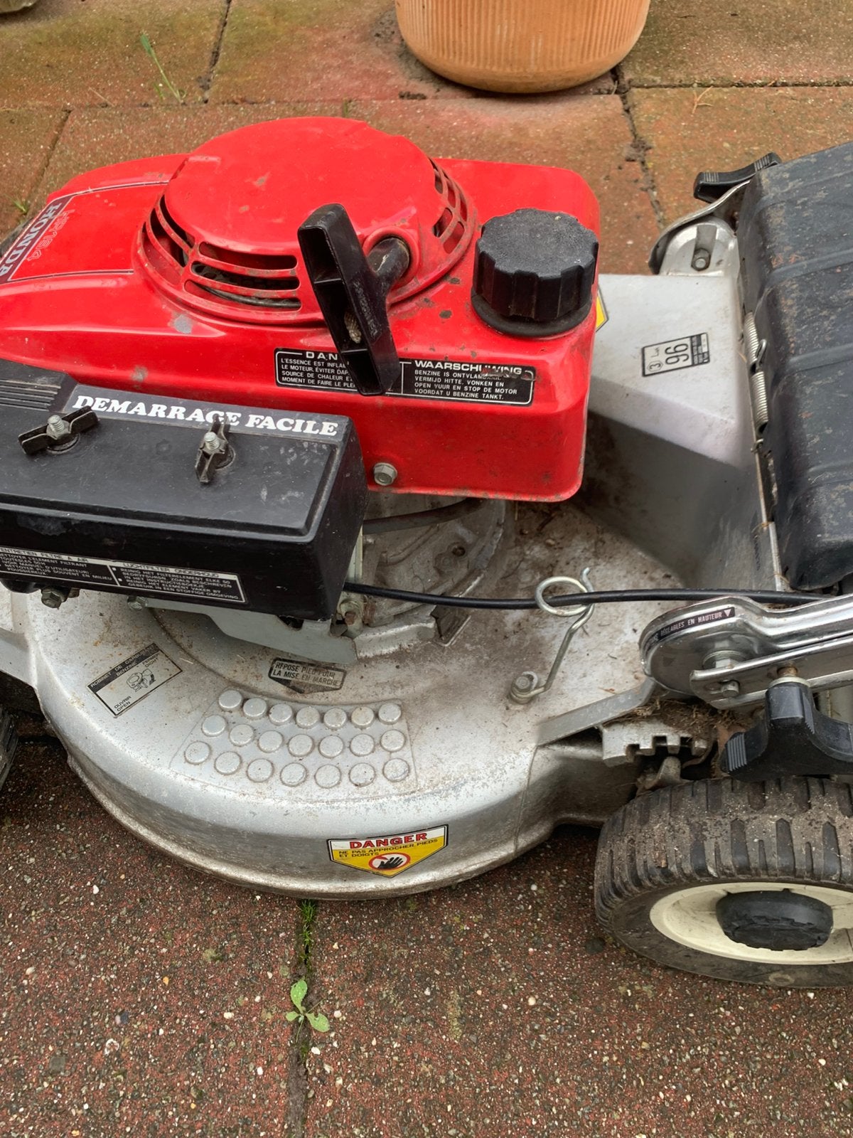 HONDA HR 194, Ophalen, Cirkelmaaier, Gebruikt, Opvangbak