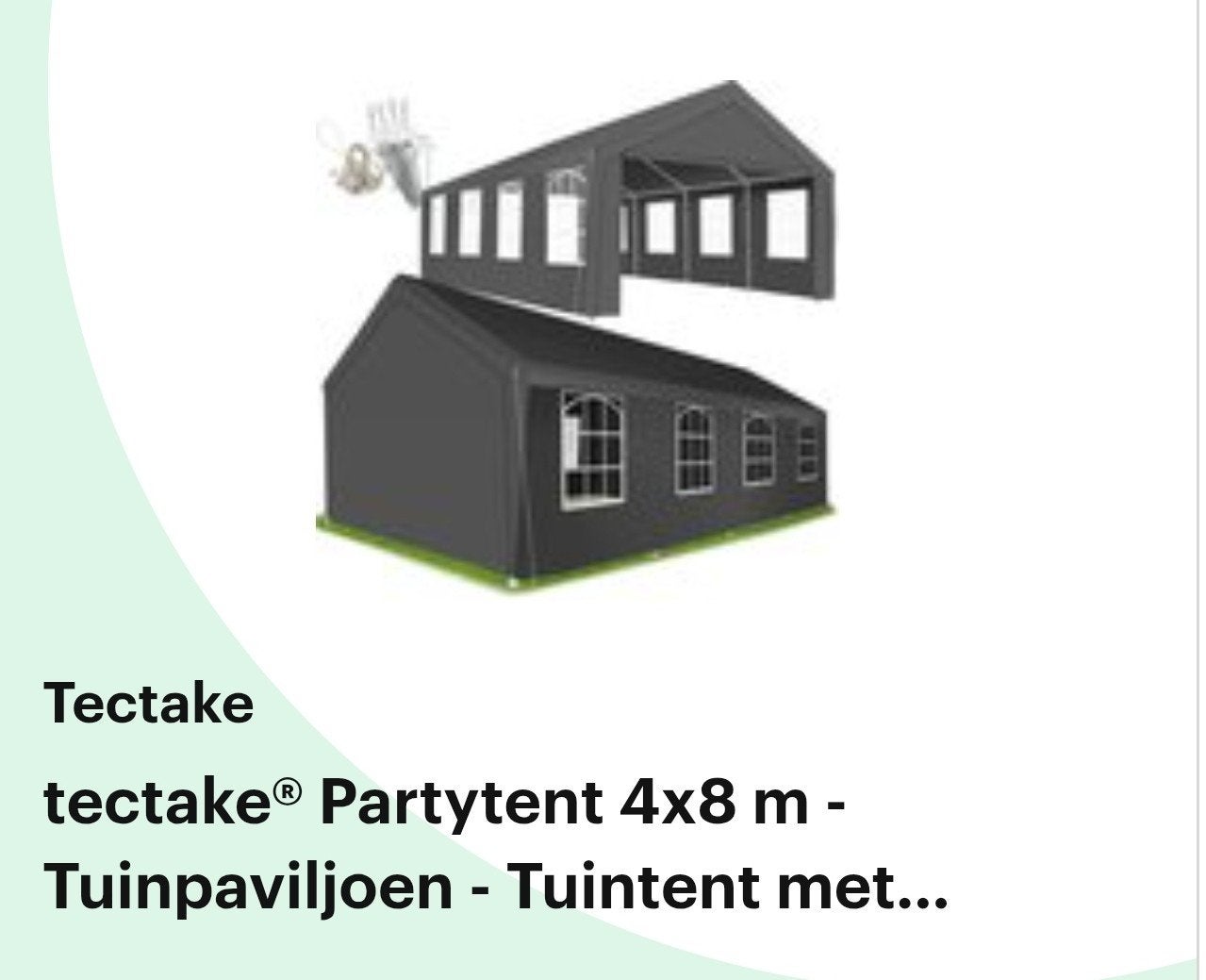 Tectake Partytent 4x8 m - Tuinpaviljoen - Tuintent, Ophalen, Partytent, Zo goed als nieuw, 4 tot 6 meter