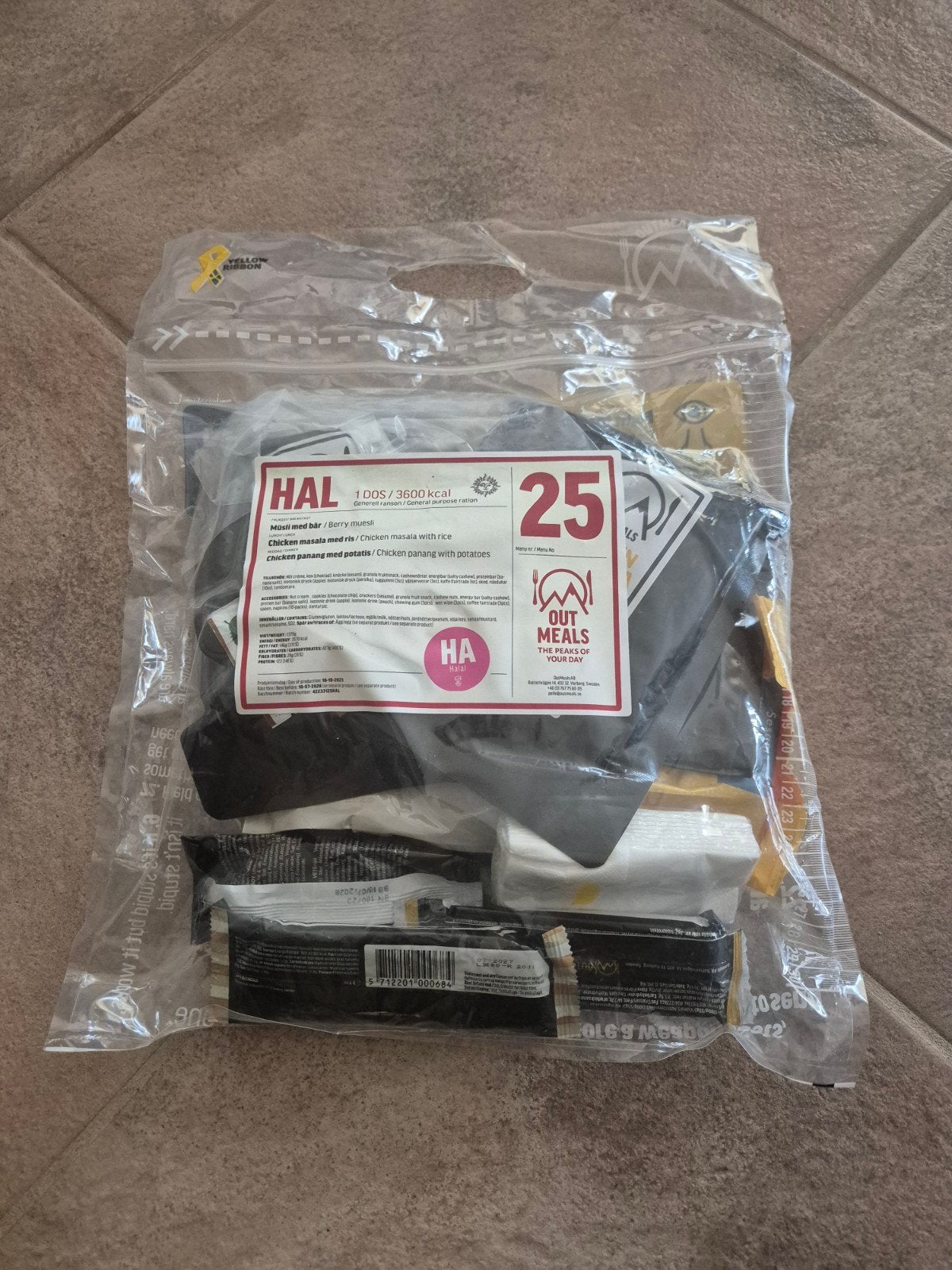 Outmeals MRE Rantsoen M25 Halal, Ophalen of Verzenden, Nieuw